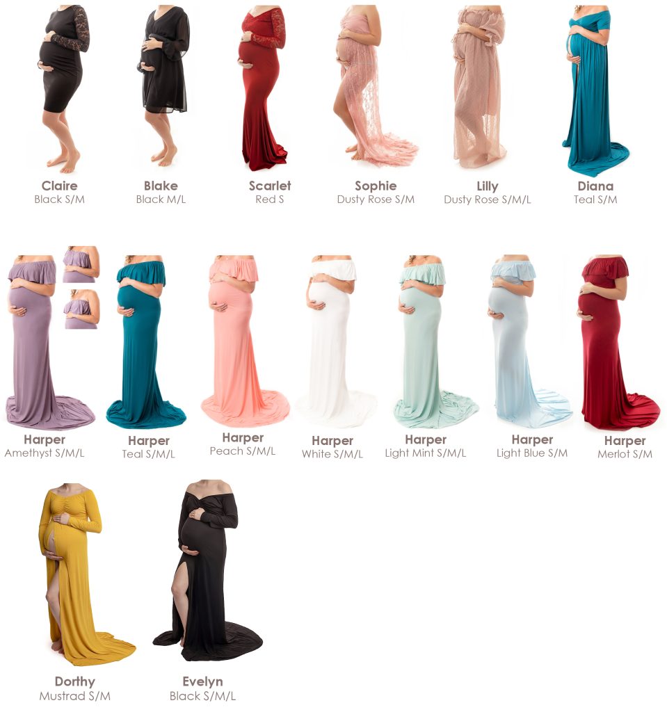 Maternity Gowns for Client Use