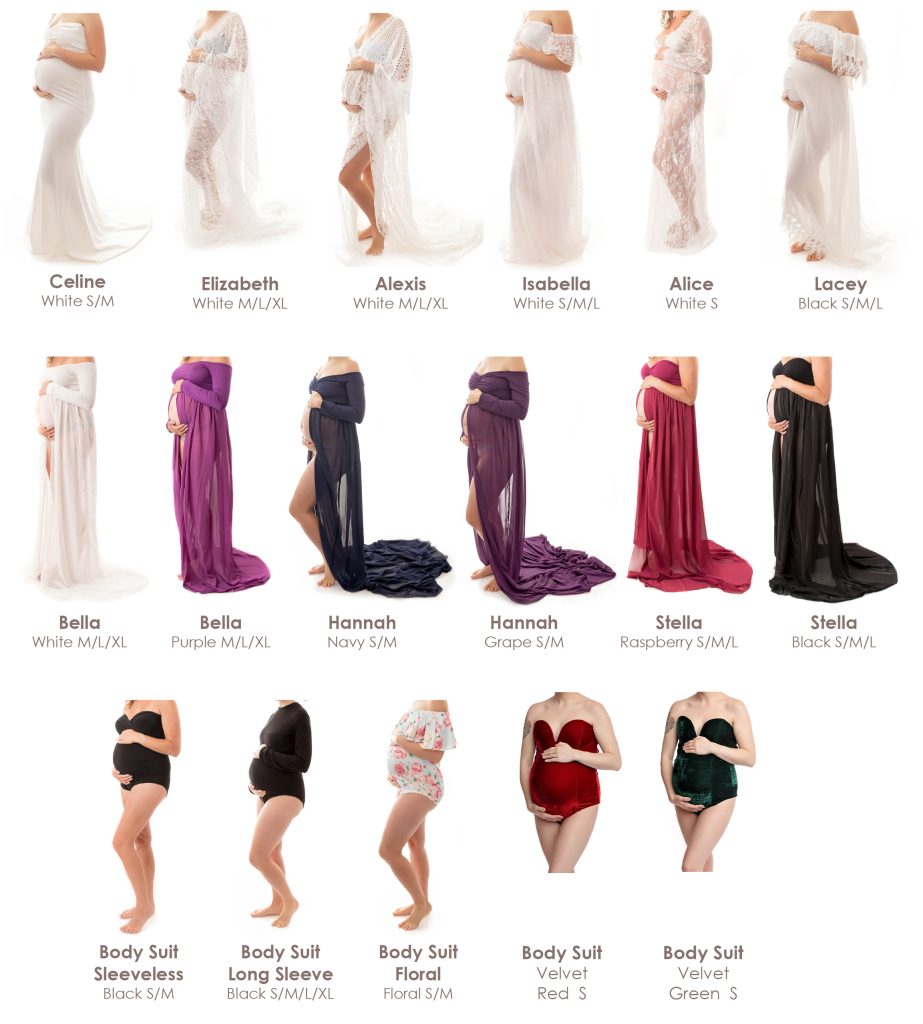 Maternity Gowns for Client Use