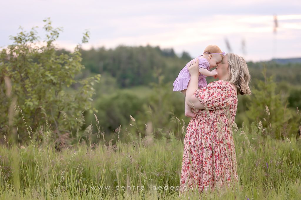 baby girl with mother