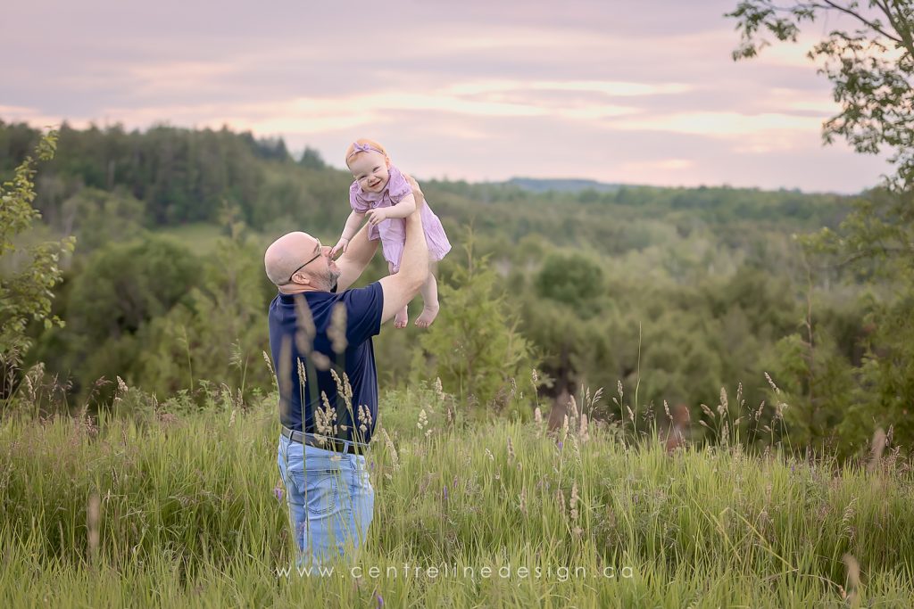 Family photo, father and daughter, conservation park