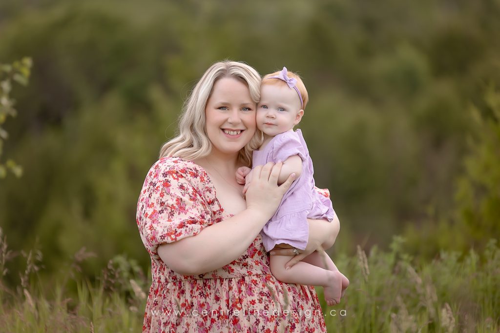 mother and daughter, baby girl, conservation park Ontario