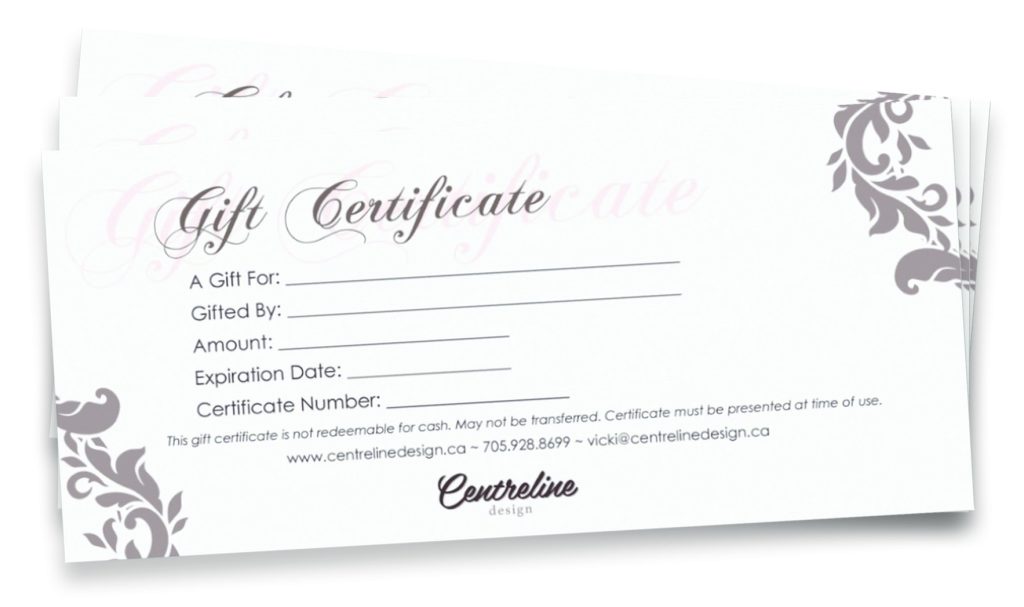 Gift Certificate Centreline Design