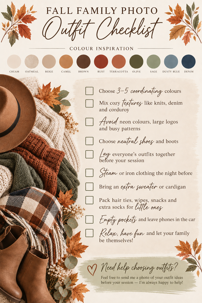 Fall clothing inspiration checklist